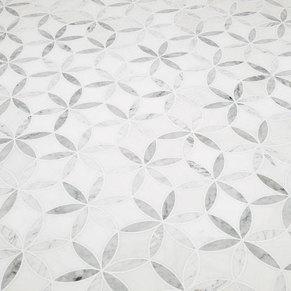 MSI La Fleur (0.62 square feet each) Polished Marble Mosaic Tile
