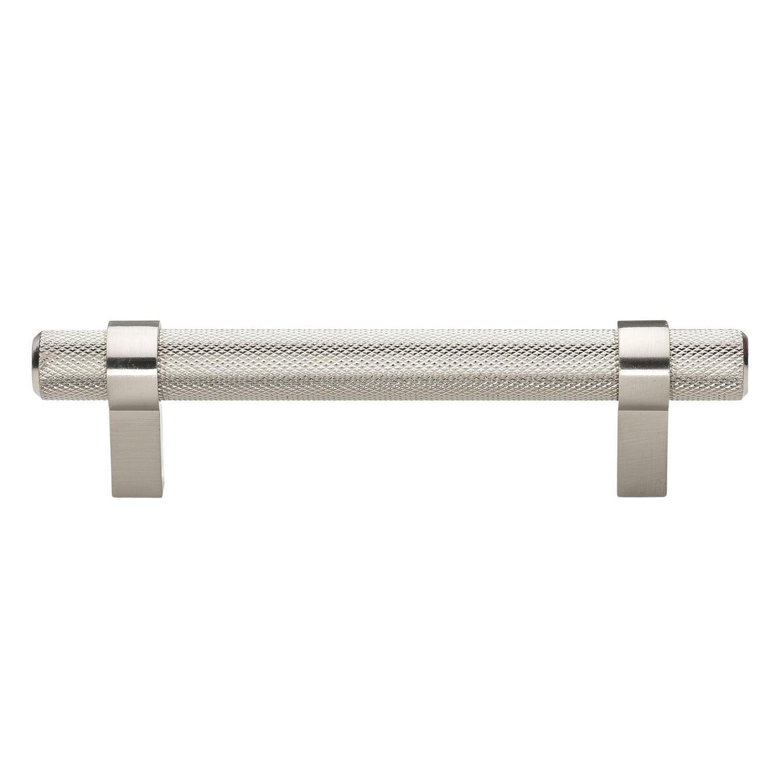 3 3/4" (96mm) Center to Center Knurled European Steel Bar Pull Cabinet Handle