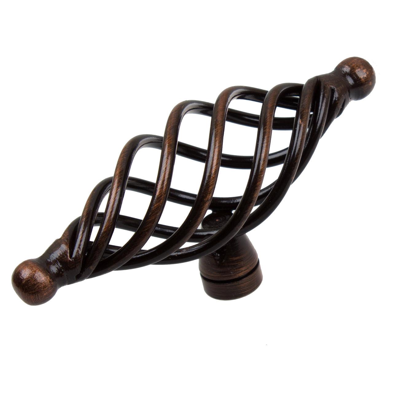 3 3/8" (86mm) Classic Oval Twisted Birdcage Cabinet Knob