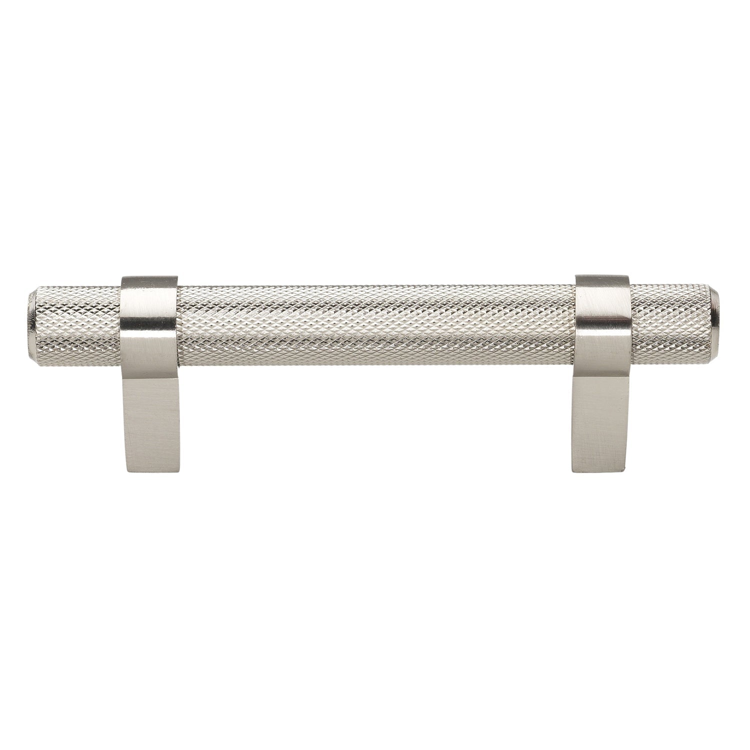 3" (76mm) Center to Center Knurled European Steel Bar Pull Cabinet Handle