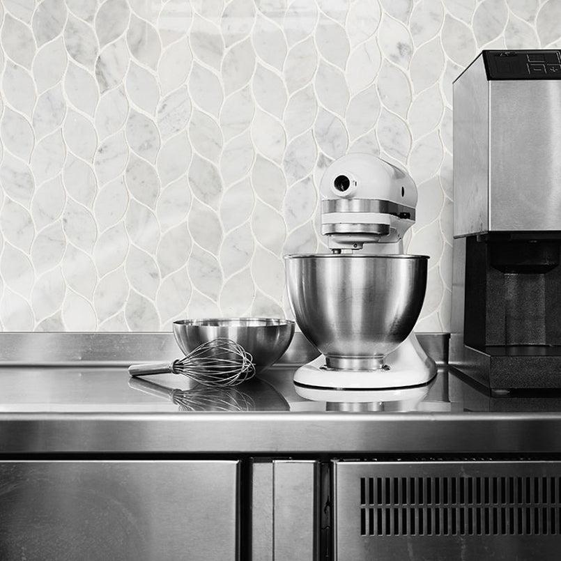 MSI Carrara White Blanco Pattern 12.5" x 12.5" Matte Marble Mosaic Tile