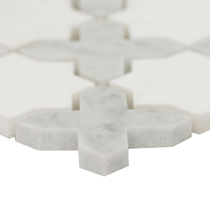 MSI Vera Anne Pattern 11.75" x 12" Polished Marble Mosaic Tile