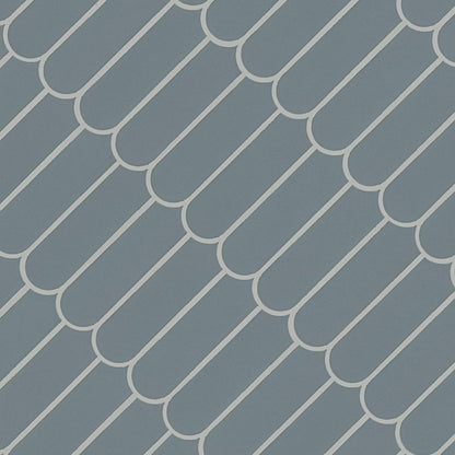 MSI Cielo Azul Scallop 12" x 12" Polished Porcelain Mosaic Tile