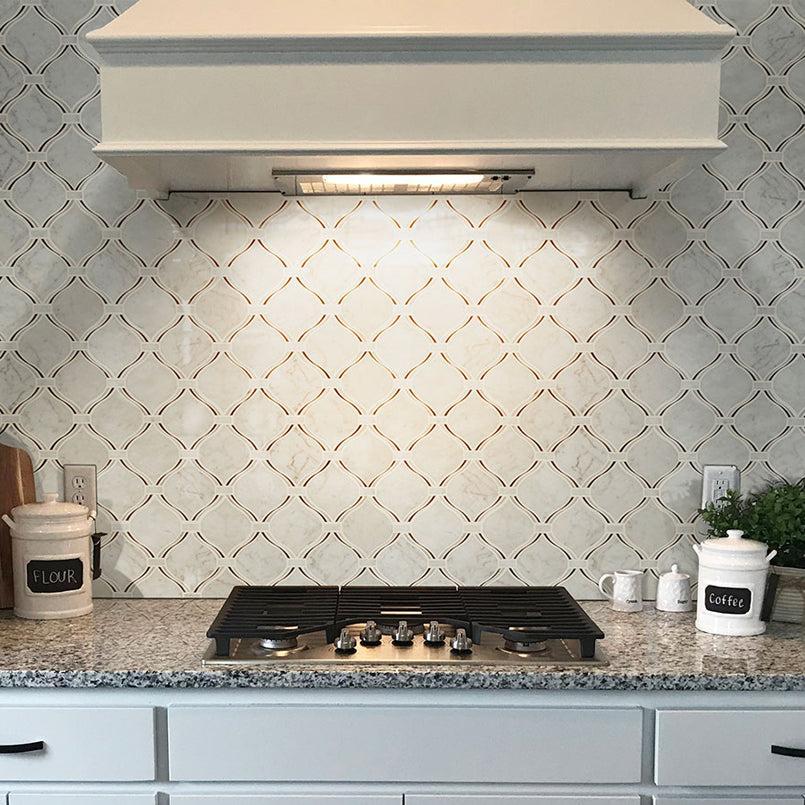 MSI Danza Arabesue (0.78 Square Feet Per Sheet) Polished Marble Mosaic Tile