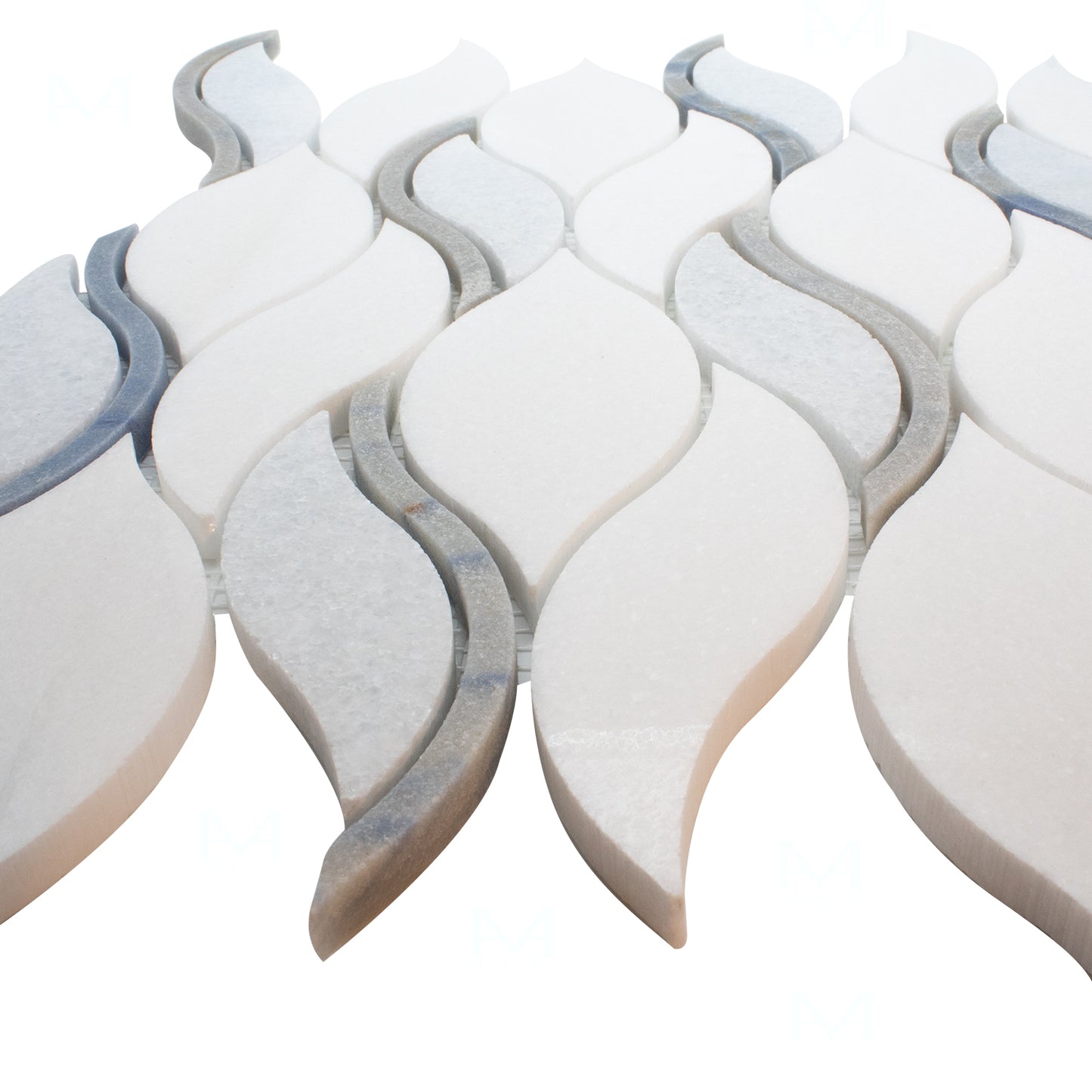 ET Pontus Royal Sapphire 10.5" x 11.75" Marble Mosaic Tile