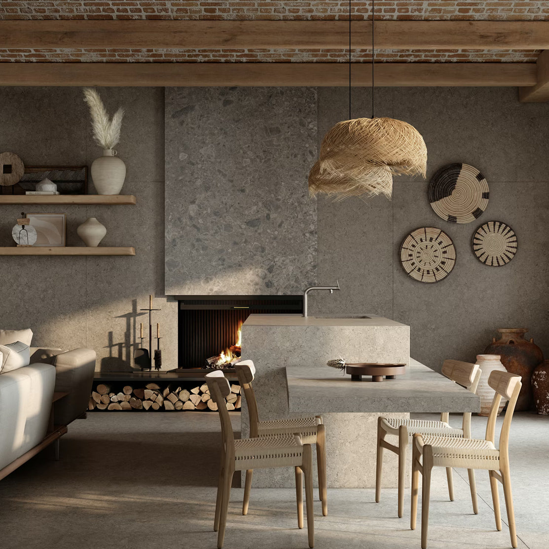 Cosentino Dekton Pietra Collection Grigio Matte 126" x 56" Dekton Slab