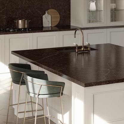 Cosentino Silestone Le Chic Collection Château Brown 128" x 62" Polished Quartz Slab