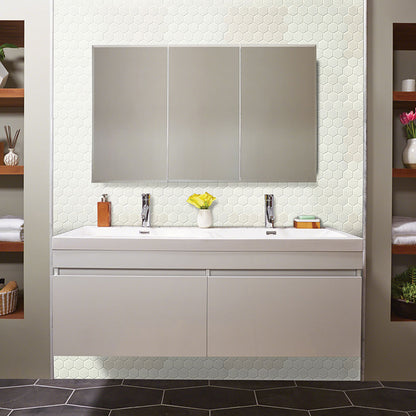 MSI White Glossy Hexagon (2" Pieces) 11.75" x 11.75" Polished Porcelain Mosaic Tile
