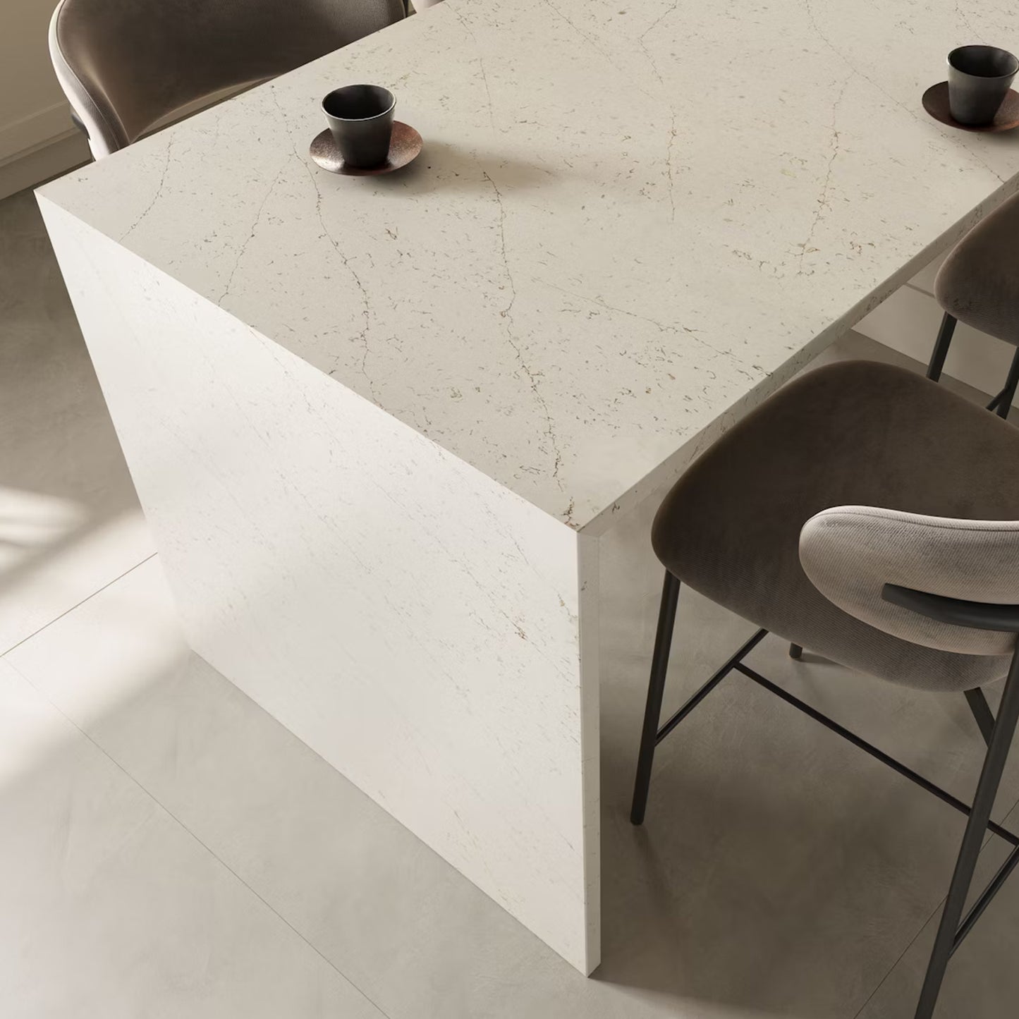 Cosentino Silestone Suma Collection Persian White 128" x 62" Polished Quartz Slab
