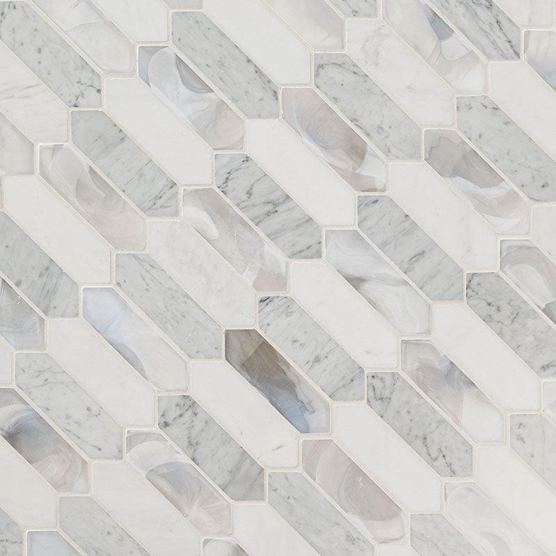 MSI Cienega Springs Picket 11.75" x 11.75" Stone Glass Blend Mosaic Tile