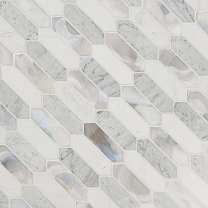 MSI Cienega Springs Picket 11.75" x 11.75" Stone Glass Blend Mosaic Tile