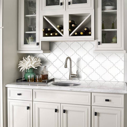 MSI Whisper White 13" x 13" Glossy Ceramic Mosaic Tile