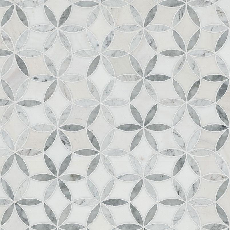 MSI La Fleur (0.62 square feet each) Polished Marble Mosaic Tile