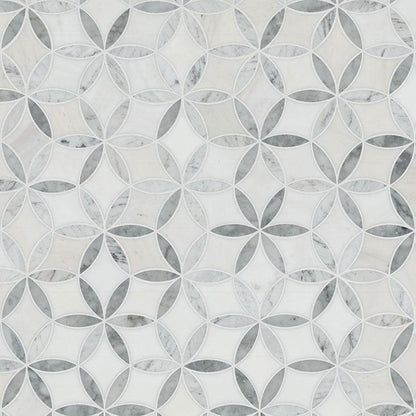 MSI La Fleur (0.62 square feet each) Polished Marble Mosaic Tile