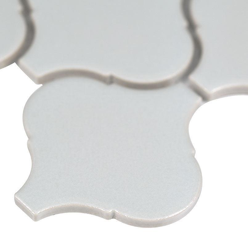 MSI Gray Glossy Arabesque 12" x 12" Polished Porcelain Mosaic Tile