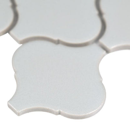 MSI Gray Glossy Arabesque 12" x 12" Polished Porcelain Mosaic Tile