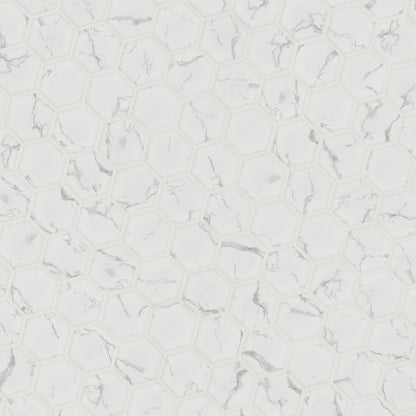 MSI Carrara Hexagon (2" Pieces) 12" x 12" Matte Porcelain Mosaic Tile