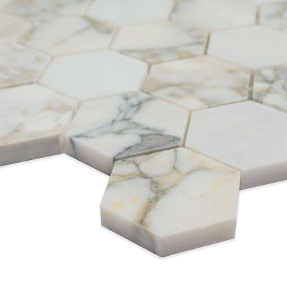 MSI Coronado Hexagon (2" Pieces) 11.25" x 11.25" Honed Marble Mosaic Tile