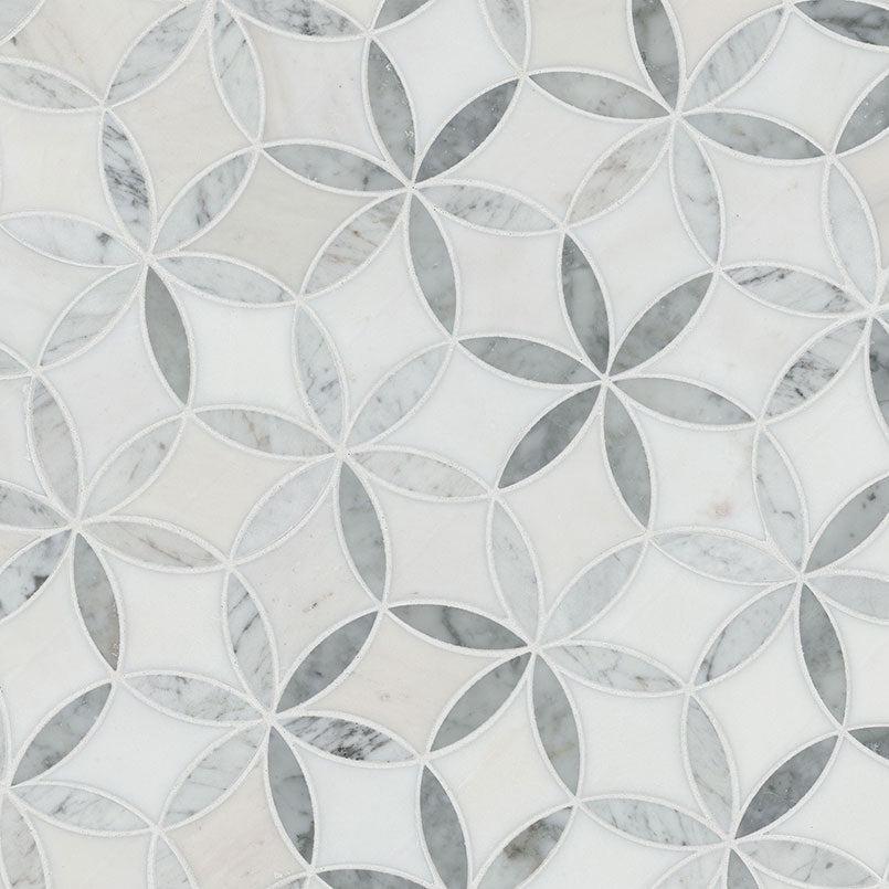 MSI La Fleur (0.62 square feet each) Polished Marble Mosaic Tile