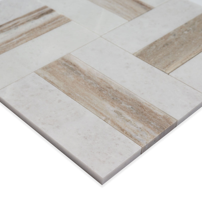 MSI Winslow Weave 11.75" x 11.75" Polished Marble Mosaic Tile