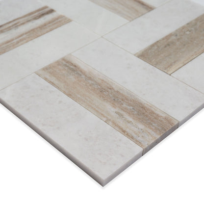 MSI Winslow Weave 11.75" x 11.75" Polished Marble Mosaic Tile