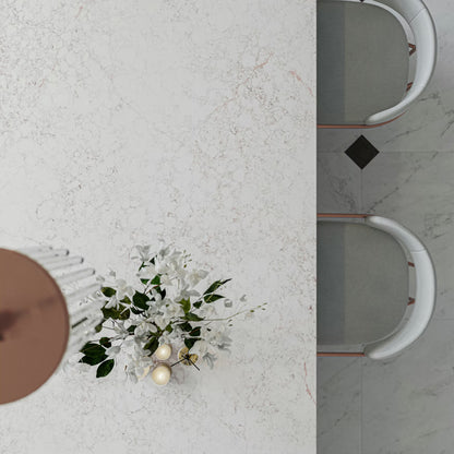 Cosentino Silestone Le Chic Collection Riviére Rose 128" x 62" Polished Quartz Slab