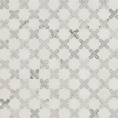 MSI Vera Anne Pattern 11.75" x 12" Polished Marble Mosaic Tile