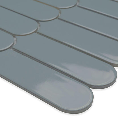 MSI Cielo Azul Scallop 12" x 12" Polished Porcelain Mosaic Tile