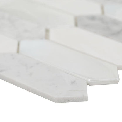 MSI Cienega Springs Picket 11.75" x 11.75" Stone Glass Blend Mosaic Tile