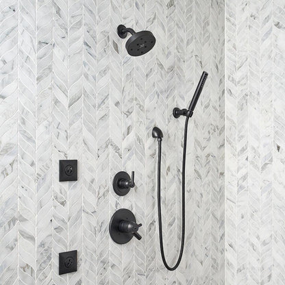 MSI Calacatta Cressa Leaf Pattern 11" x 11" Honed Marble Mosaic Tile