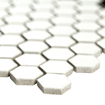 MSI White And Black Mod Petal Pattern 11.75" x 12" Matte Porcelain Mosaic Tile
