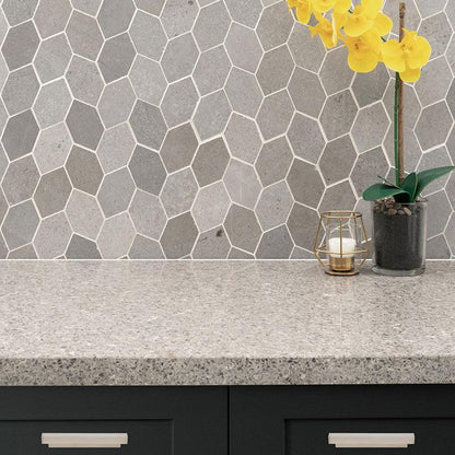 MSI Lily Pad 11.75" x 12" Honed Limestone Mosaic Tile