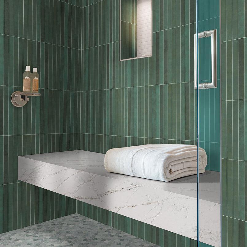 MSI Icelandic Green Hexagon (2" Pieces) 11.75" x 12" Polished Marble Mosaic Tile