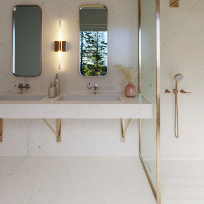 Cosentino Silestone Suma Collection Persian White 128" x 62" Polished Quartz Slab