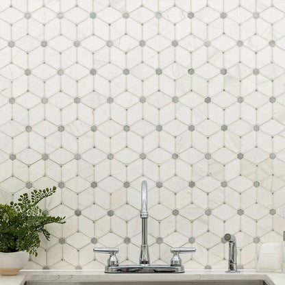 MSI Cecily Grigio 11.5" x 11.75" Polished Marble Mosaic Tile