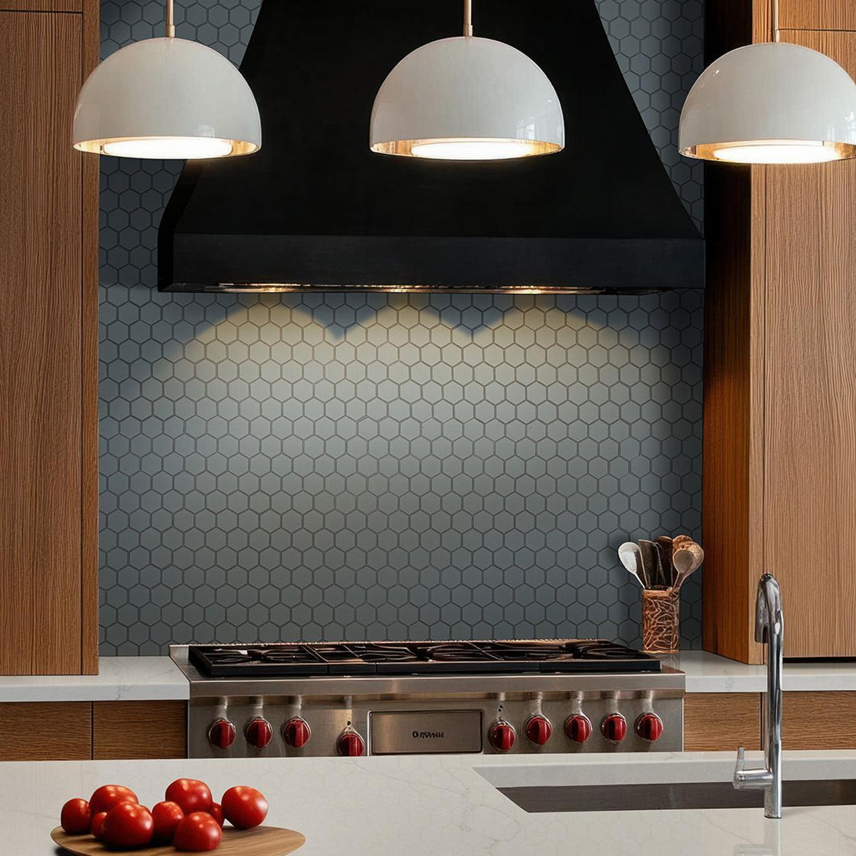 MSI Cielo Azul Hexagon (1.5" pieces) 10.5" x 10.5" Polished Porcelain Mosaic Tile