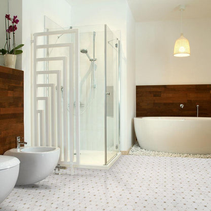 MSI Cecily Pattern 11.5" x 11.75" Polished Marble Mosaic Tile