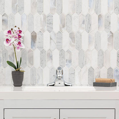 MSI Cienega Springs Picket 11.75" x 11.75" Stone Glass Blend Mosaic Tile