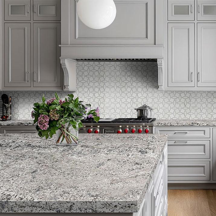 MSI Bianco Dolomite Gridwork 12" x 12" Polished Marble Mosaic Tile