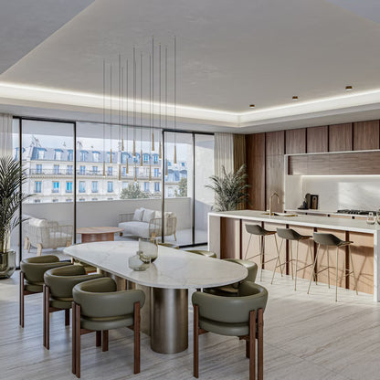 Cosentino Silestone Le Chic Collection Blanc Élyseé 128" x 62" Polished Quartz Slab