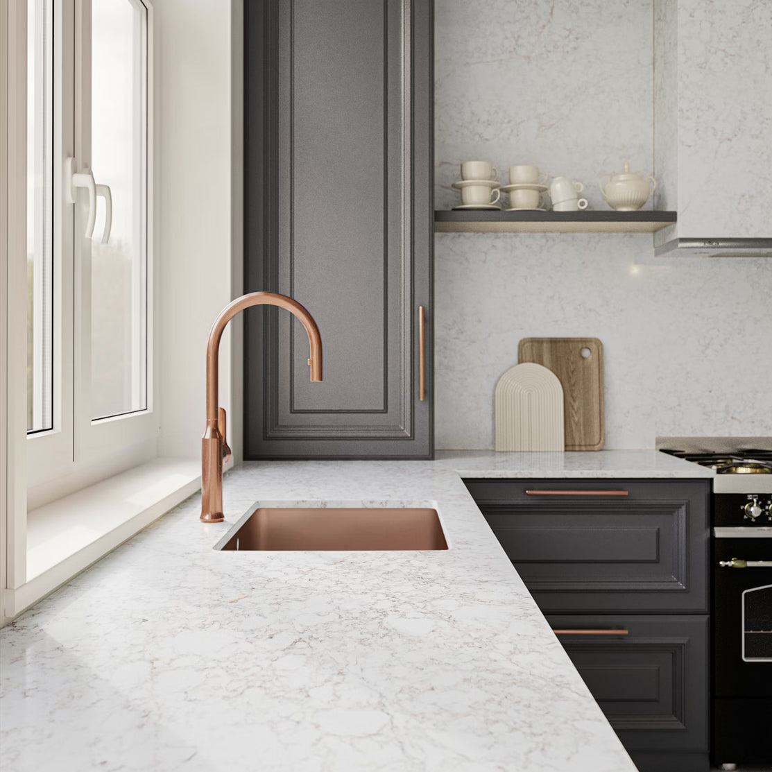 Cosentino Silestone Le Chic Collection Riviére Rose 128" x 62" Polished Quartz Slab