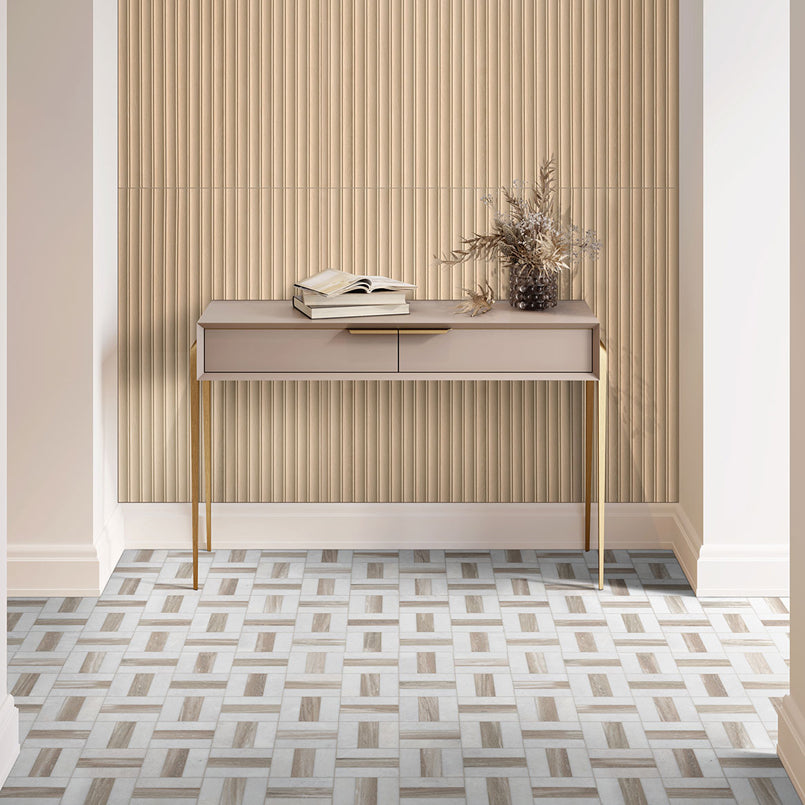 MSI Winslow Weave 11.75" x 11.75" Polished Marble Mosaic Tile