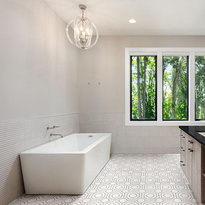 MSI Bianco Dolomite Regency 10" x 10" Polished Marble Mosaic Tile