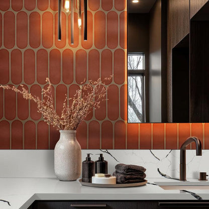 MSI Terra Ellipse 11.75" x 12" Polished Recycled Glass Mosaic Tile