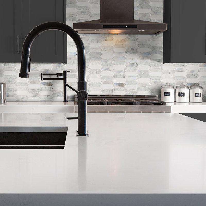 MSI Cienega Springs Picket 11.75" x 11.75" Stone Glass Blend Mosaic Tile