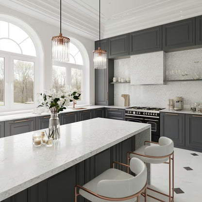 Cosentino Silestone Le Chic Collection Riviére Rose 128" x 62" Polished Quartz Slab