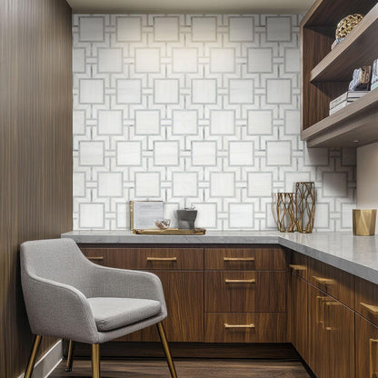 MSI Bianco Dolomite Alana 12" x 12" Polished Marble Mosaic Tile