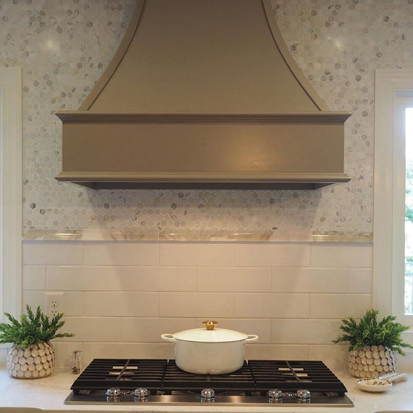 MSI Calacatta Gold Hexagon (2" Pieces) 12" x 12" Polished Marble Mosaic Tile