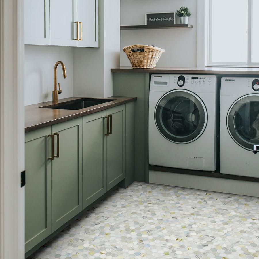 MSI Cloudland Hexagon (2" Pieces) 11.75" x 12" Polished Marble Mosaic Tile