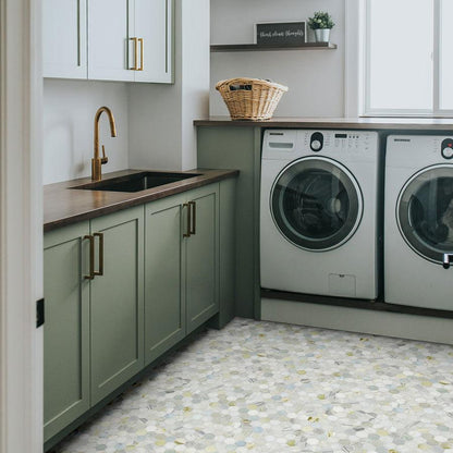 MSI Cloudland Hexagon (2" Pieces) 11.75" x 12" Polished Marble Mosaic Tile